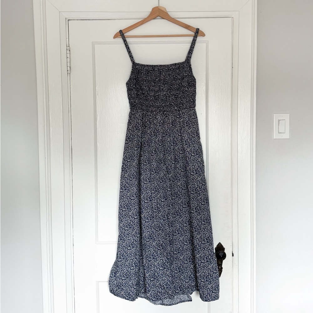 Old Navy Navy Blue Floral Maxi Dress